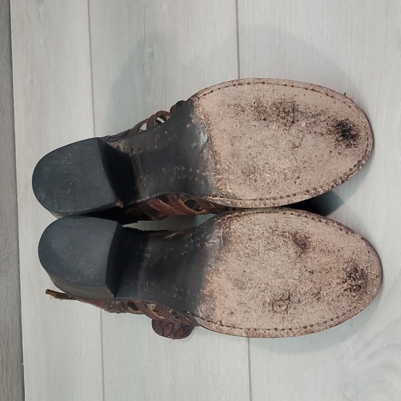 Freebird by Steven Wazee Boho Western Ankle Gladiator Sandals shoes sz 9 - Picture 13 of 14